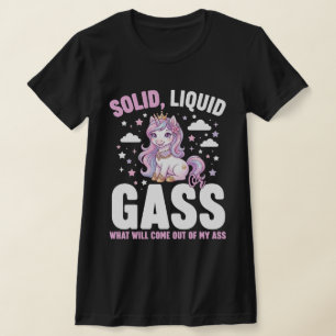 Fester Flüssiger Gas-Einhorn – Lustige Physik-Wiss T-Shirt