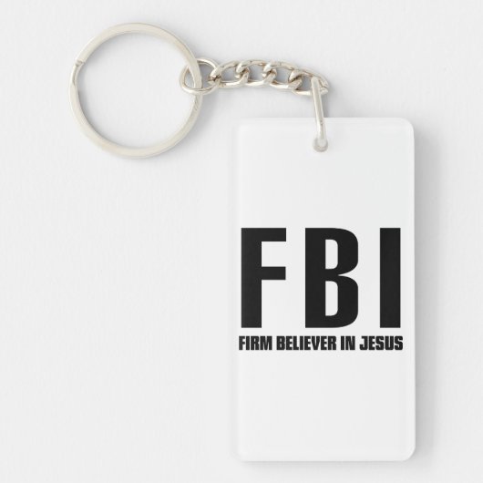 Fester Gläubiger FBI in Jesus Schlüsselanhänger (Vorderseite)
