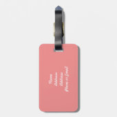 Fester korallenroter rosa Pop der Farbe Gepäckanhänger (Rückseite vertikal)