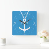Fester Quadratische Wanduhr (Zuhause)