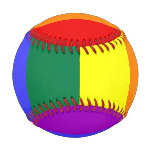 Fester Regenbogen Streifen Aquarellwaschbecken Reg Baseball