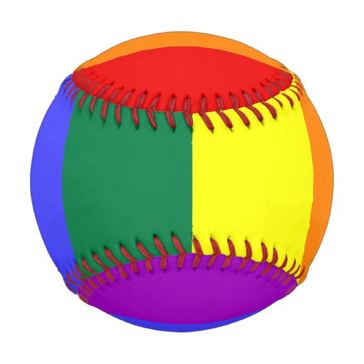 Fester Regenbogen Streifen Aquarellwaschbecken Reg Baseball (Vorderseite)