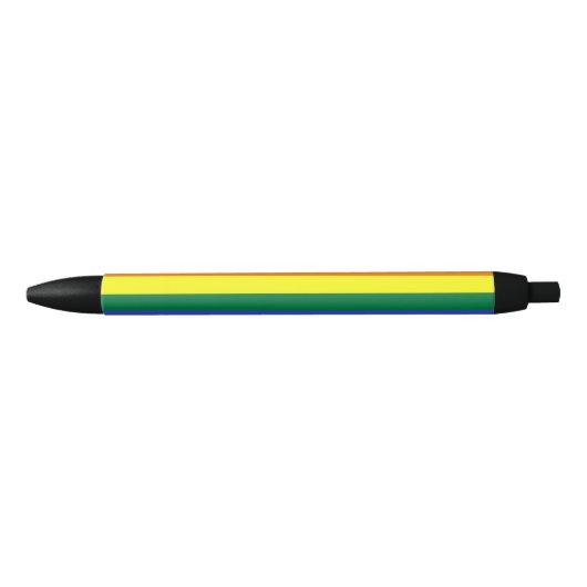 Fester Regenbogen-Streifen-Stift V Kugelschreiber (Vorderseite)