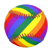 Fester Regenbogen Streifen Wasserfarbe Wash Regenb Baseball (Rückseite)