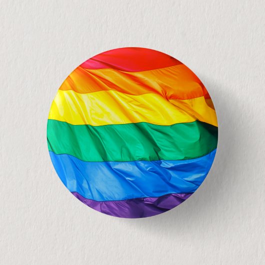 Fester Stolz - Gay Pride-Flaggen-Nahaufnahme Button (Vorderseite)