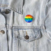 Fester Stolz - Gay Pride-Flaggen-Nahaufnahme Button (Beispiel)