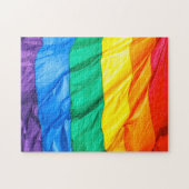 Fester Stolz - Gay Pride-Flaggen-Nahaufnahme Puzzle (Horizontal)