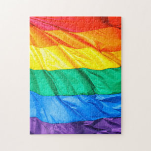 Fester Stolz - Gay Pride-Flaggen-Nahaufnahme Puzzle
