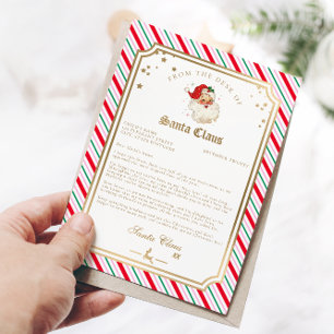 Fester Streifenbrief von der Santa Foil Card Folieneinladung