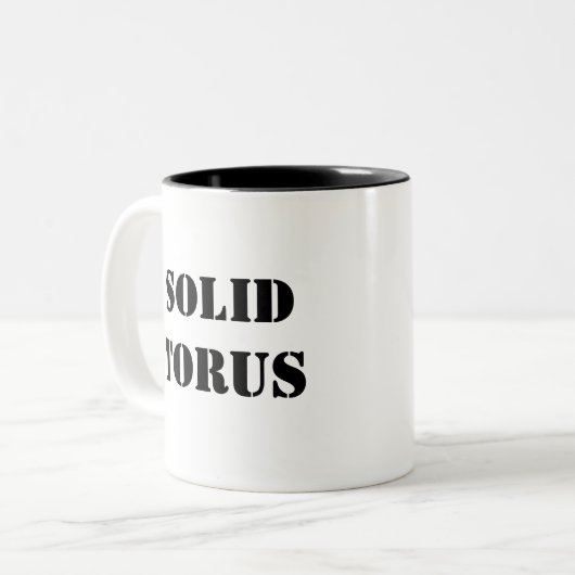 Fester Torus Zweifarbige Tasse (Vorderseite Links)