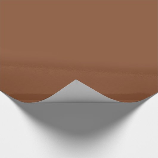 Fester Umber Brown Geschenkpapier (Ecke)