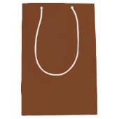 Fester Umber Brown Mittlere Geschenktüte (Vorderseite)