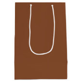 Fester Umber Brown Mittlere Geschenktüte (Rückseite)
