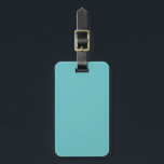 Festes Aqua-blauer Pop der Farbe Gepäckanhänger<br><div class="desc">Fertigen Sie diesen festes Aqua-blauen Pop der Farbe mit Ihrem eigenen Namen oder Monogramm besonders an.</div>