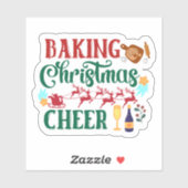 Festes Backen verbreitet Weihnachtsjubeln! Aufkleber (Blatt)