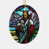 Festes Bild von Jesus und Lämmern Keramikornament (Rechts)
