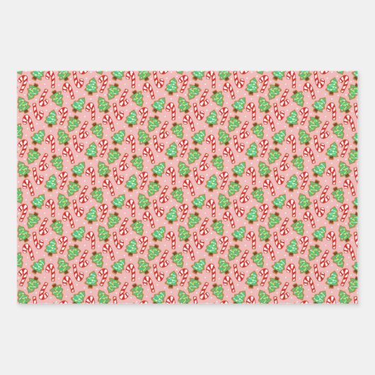 Festes Cookie Wrapping Paper Geschenkpapier Set (Vorderseite)