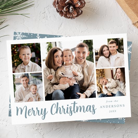 Festes Drehbuch 5 FotoCollage Feiertagskarte