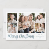 Festes Drehbuch 5 FotoCollage Feiertagskarte (Vorderseite)