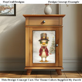 Festes Duckling mit Weihnachtsbaum L3 Decoupage Seidenpapier