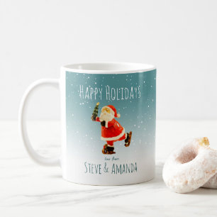 Festes Eis Skaten Santa - Personalisiert Kaffeetasse