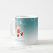 Festes Eis Skaten Santa - Personalisiert Kaffeetasse (Vorderseite Links)