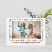 festes Foto an den Grenzen Feiertagskarte (Stehend Vorderseite)