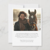 Festes Foto für Reitunternehmen Feiertagskarte (Rückseite)