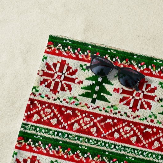 Festes gezinktes Muster mit Sternen Strandtuch (Beispiel)