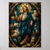 Festes Glas Jesus Art - Christlich Poster (Vorne)