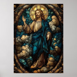 Festes Glas Jesus Art - Christlich Poster