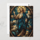 Festes Glas Jesus Art - Christlich Postkarte (Vorne/Hinten)