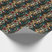 Festes Glas Jesus beten in der Wildnis Geschenkpapier (Ecke)