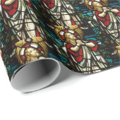 Festes Glas Jesus beten in der Wildnis Geschenkpapier (Rolleneckpunkt)