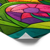 Festes Glas Jesus Ostern Mauer Kunst Poster (Ecke)