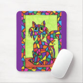 Festes Glas Kitty Mousepad (Mit Mouse)