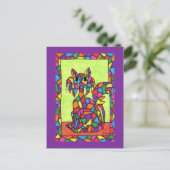 Festes Glas Kitty Postkarte (Stehend Vorderseite)