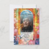 Festes Glas mit Dove-Beerdigung Ankündigung (Vorderseite)