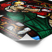 Festes Glas mit Jesus rettet ein Lamm Gottes Fotodruck (Ecke)