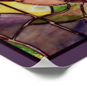 Festes Glas Moderne Blume Kunst, Dichtung und Musi Poster (Ecke)