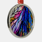 Festes Glas von Tiffany Ornament Aus Metall (Rechts)