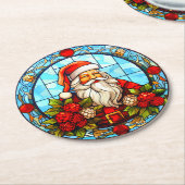 Festes Glas Weihnachtsschmuck-67672 Runder Pappuntersetzer (Angewinkelt)