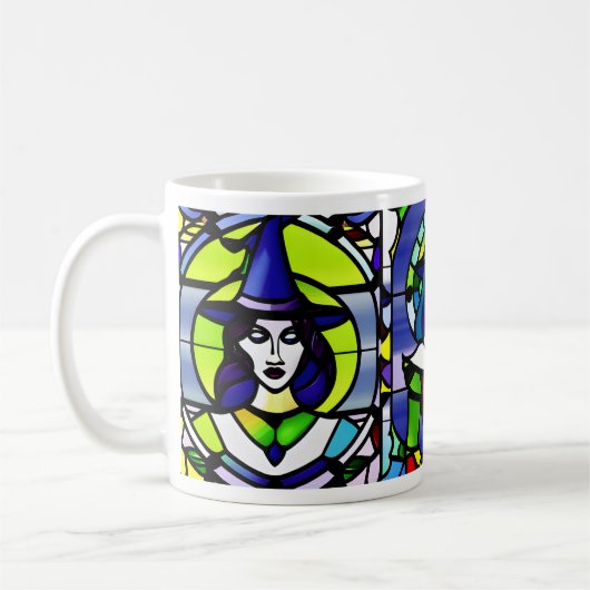 Festes GlasHalloween-Hexe-Tasse Kaffeetasse (Links)