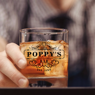 Festes Glass aus dem Bar des Mohns Whiskyglas