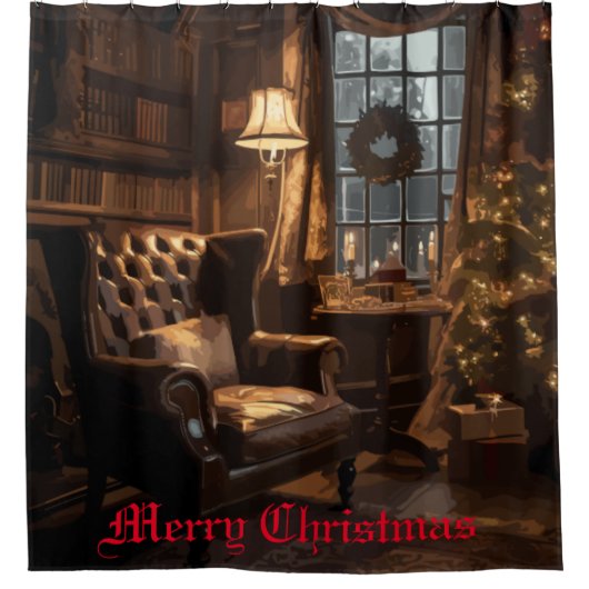 festes Glühen Duschvorhang (Vorderseite)