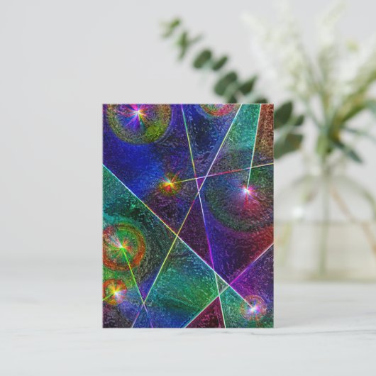 festes Glühen Postkarte (Stehend Vorderseite)