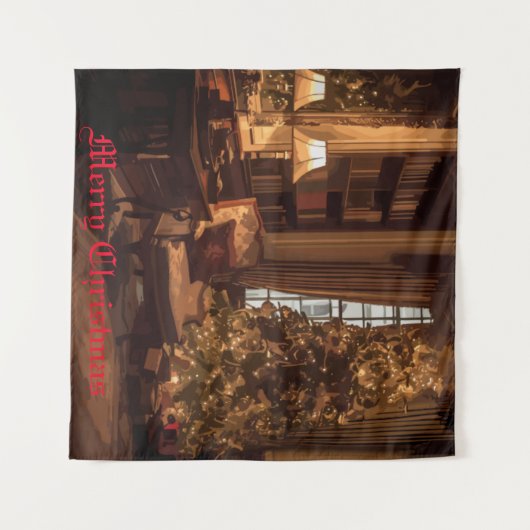 festes Glühen Wandteppich (Vorderseite (Horizontal))