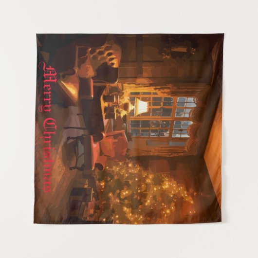 festes Glühen Wandteppich (Vorderseite (Horizontal))