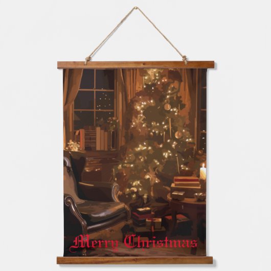 festes Glühen Wandteppich Mit Holzrahmen (Vorderseite)