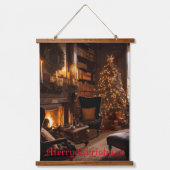 festes Glühen Wandteppich Mit Holzrahmen (Vorderseite)